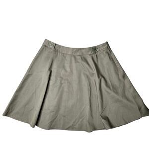 Ulla Johnson Green Pleated Skater Skirt Size: 8